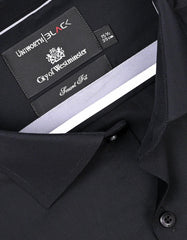 Plain Black Tailored Smart Fit Shirt FS2173SD-15