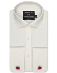 Plain Off White Classic Fit Shirt FS2175-1RD-14.5