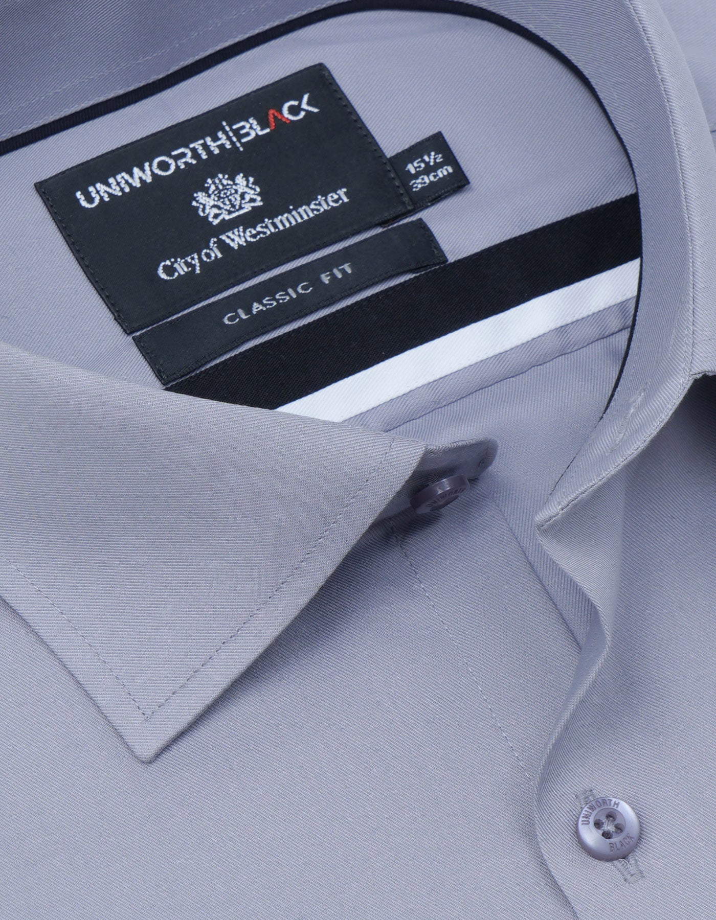 Plain Grey Classic Fit Shirt FS2176-7RF-15