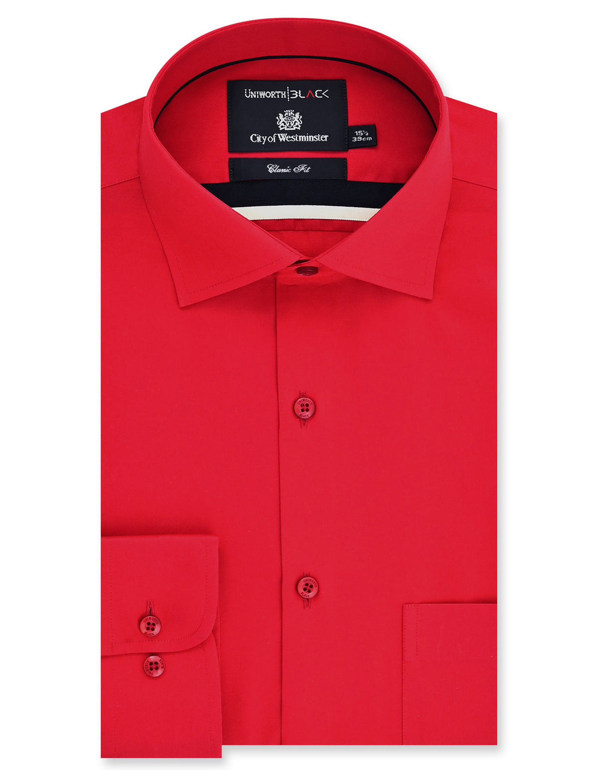 Plain Red Classic Fit Shirt FS2276RF-14.5