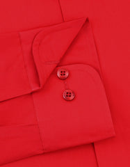 Plain Red Tailored Smart Fit Shirt FS2276SF-15.5