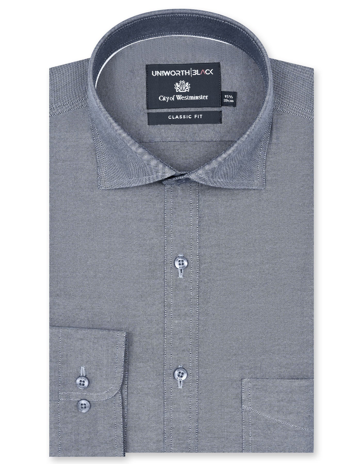 Plain Grey Classic Fit Shirt FS2303RF-14.5