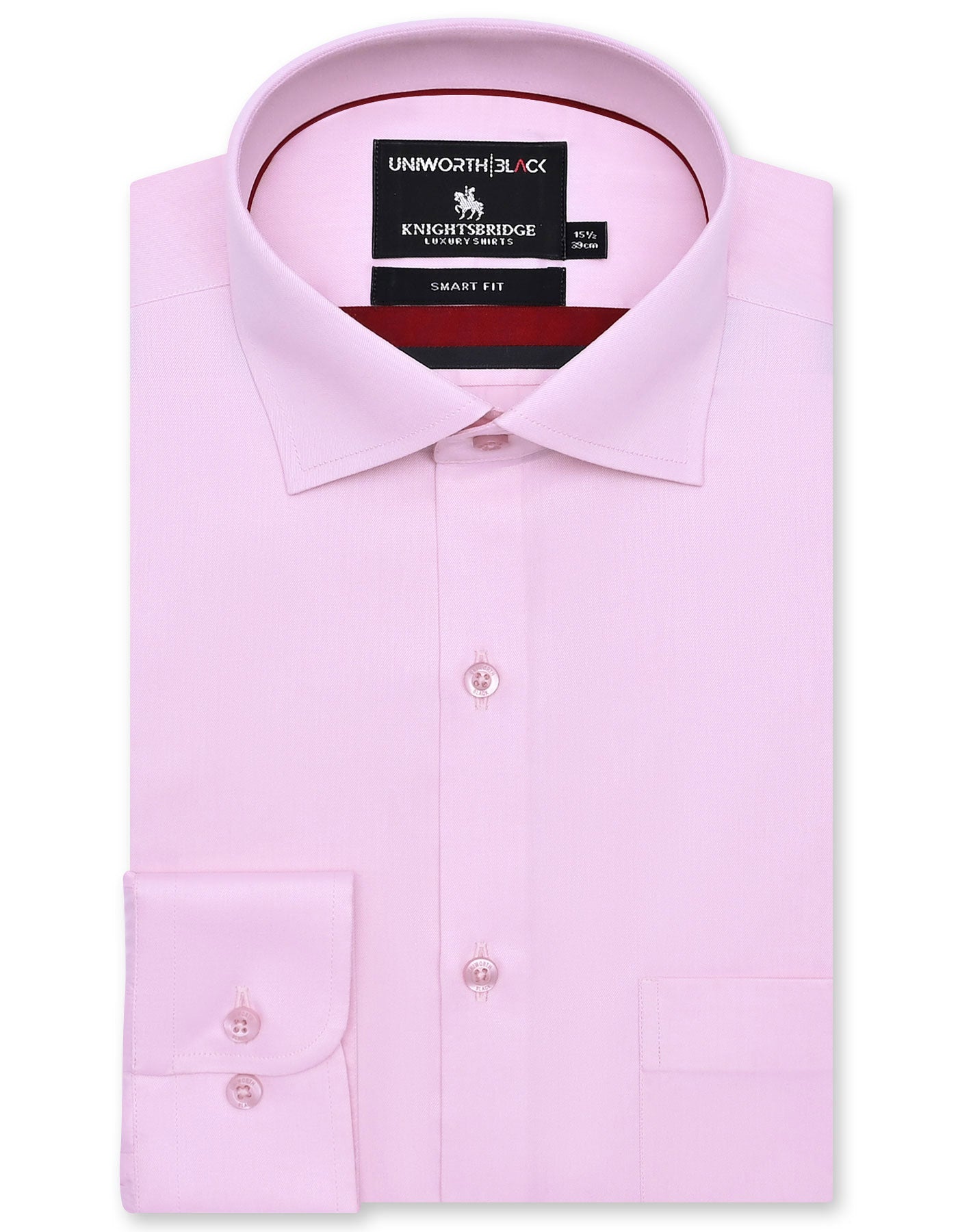 Plain L Pink Tailored Smart Fit Shirt FS2320SF-14.5