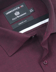 Plain Maroon Tailored Smart Fit Shirt FS2337-1SF-15