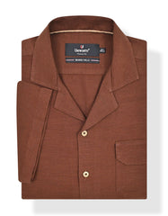 Plain Brown Classic Fit Shirt FS2366RH-15