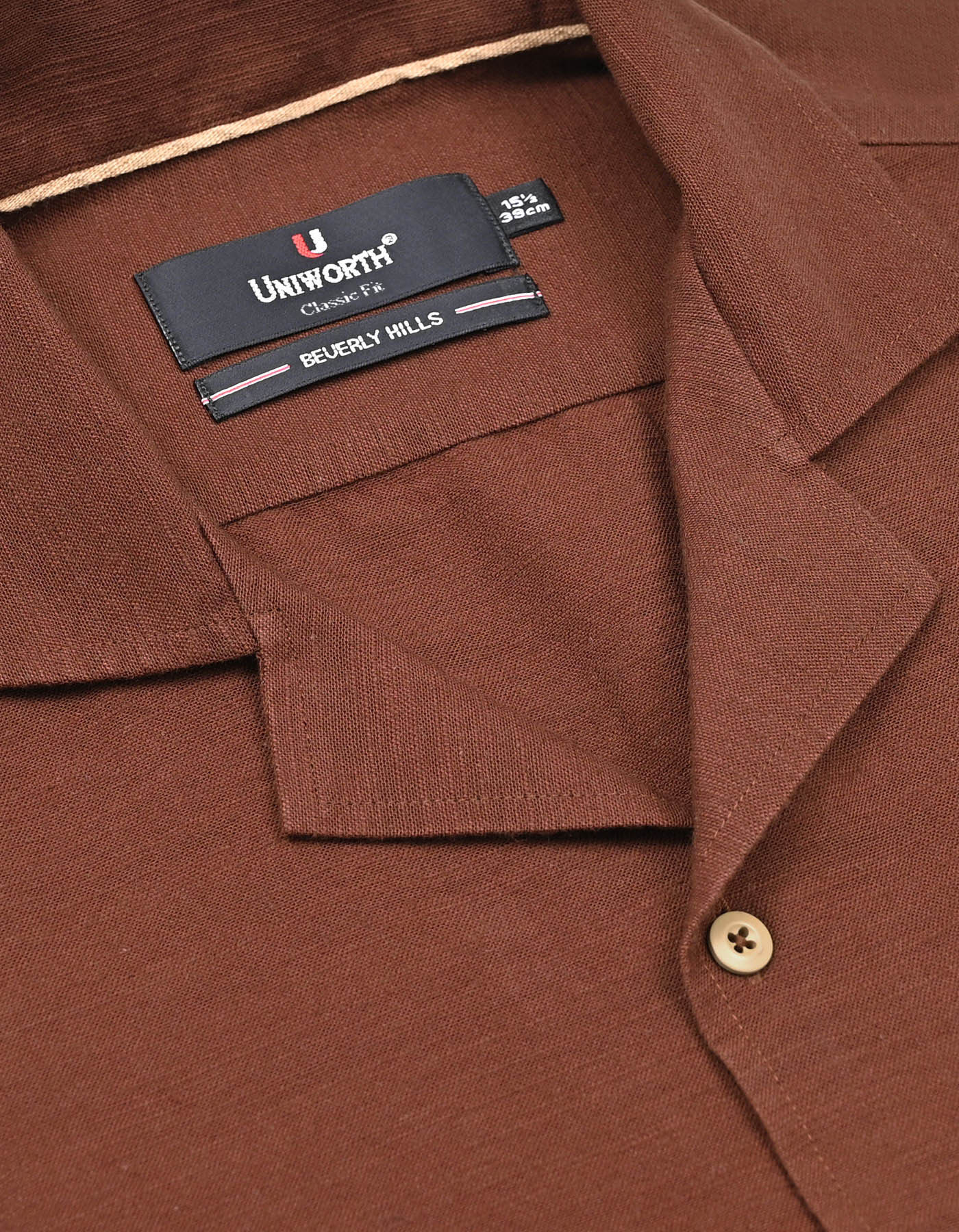 Plain Brown Classic Fit Shirt FS2366RH-15.5