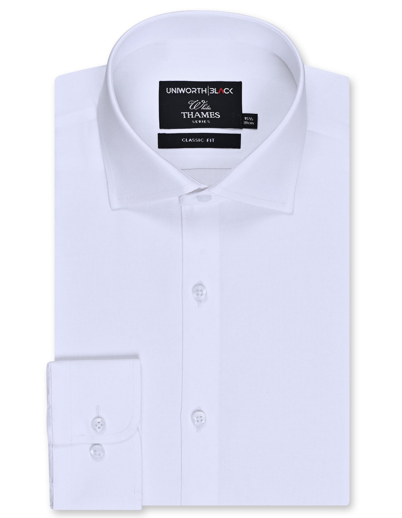 Plain White Classic Fit Shirt FS2370-1RF-14.5