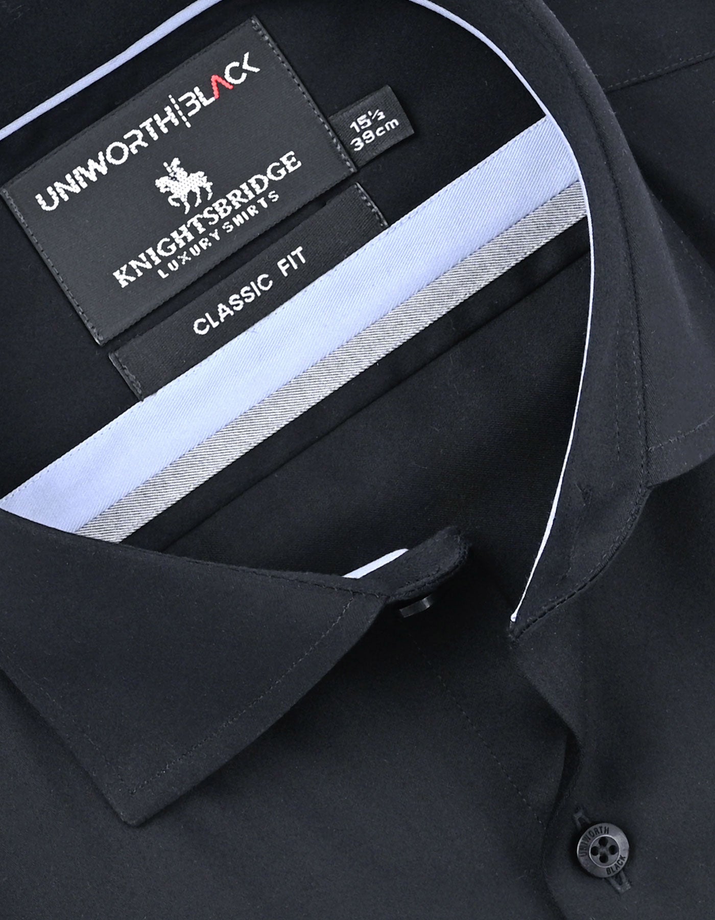 Plain Black Classic Fit Shirt FS2375-1RF-15