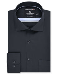 Plain Black Classic Fit Shirt FS2375-1RF-14.5