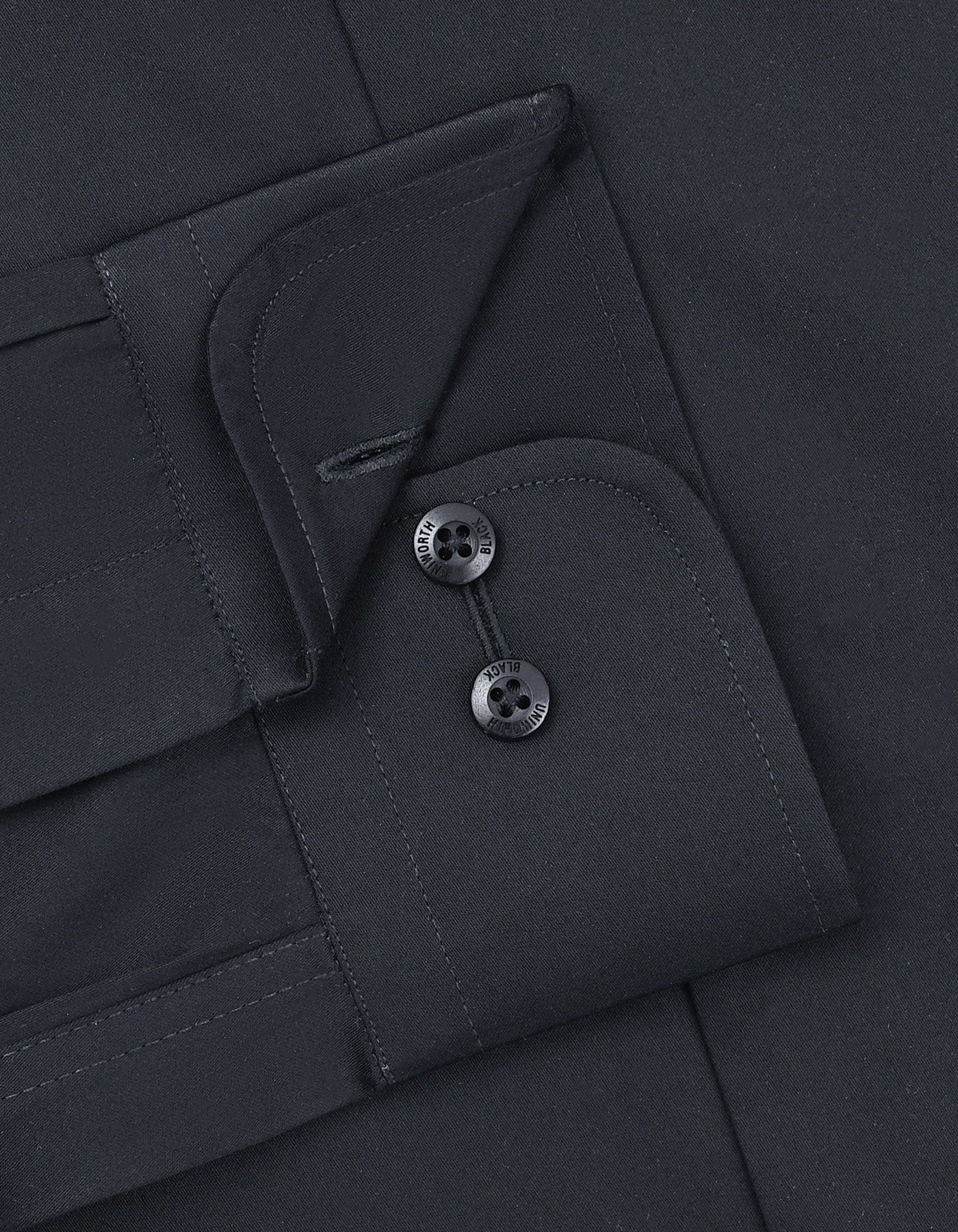Plain Black Tailored Smart Fit Shirt FS2375-1SF-15.5