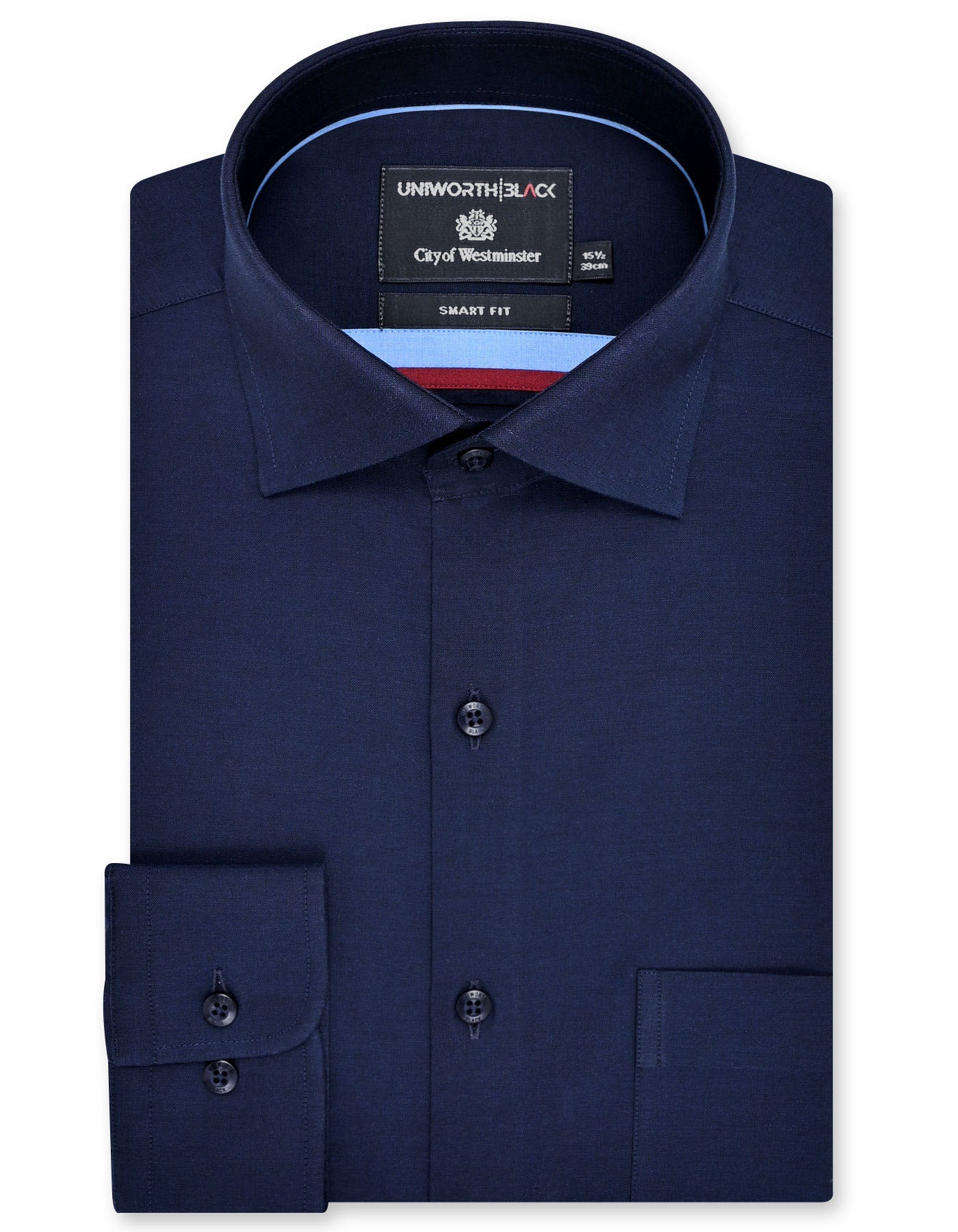 Plain Navy Tailored Smart Fit Shirt FS2380-2SF-14.5