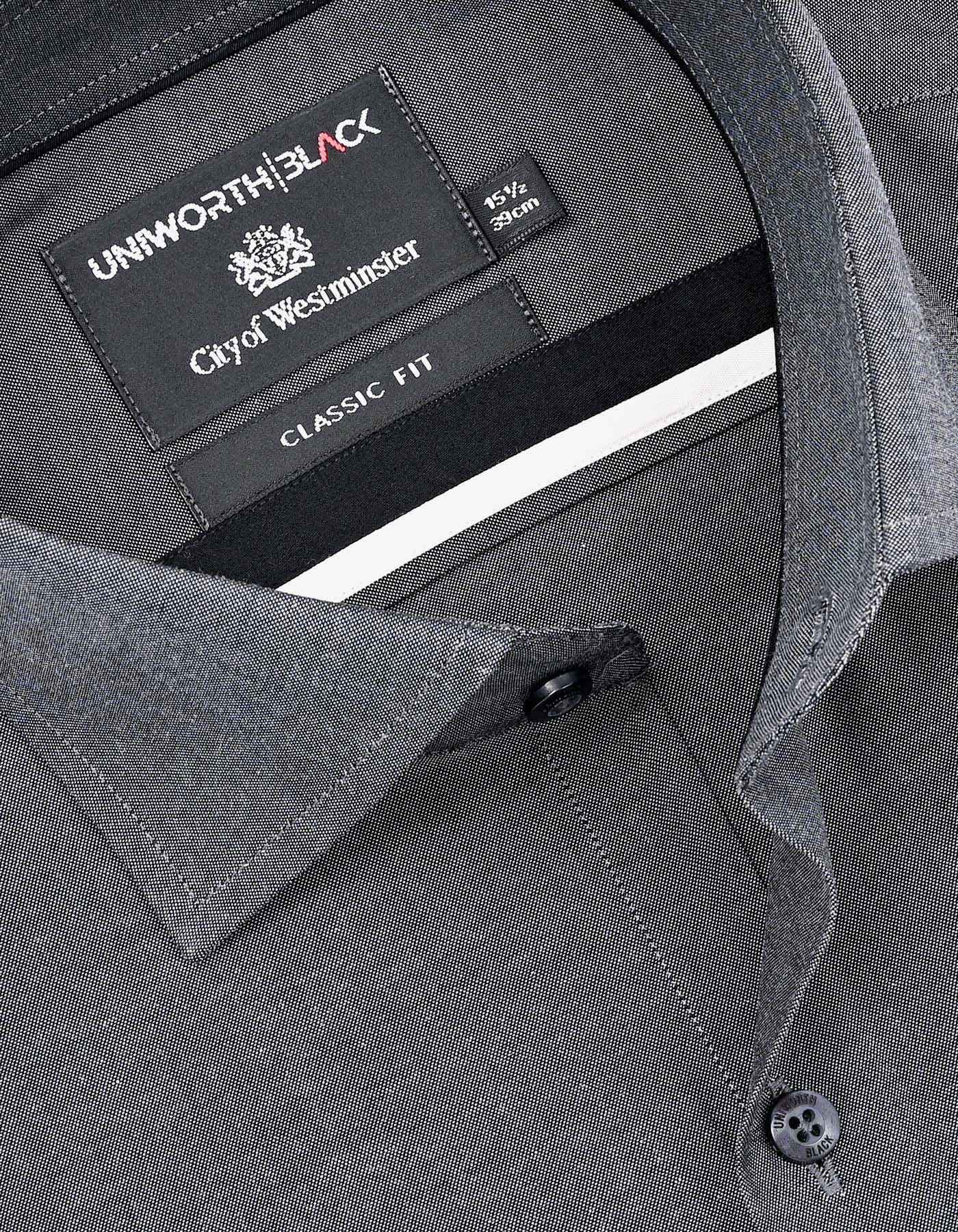Plain Charcoal Classic Fit Shirt FS2381-2RF-15