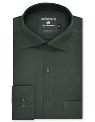 Plain D Green Classic Fit Shirt FS2383-1RF-14.5