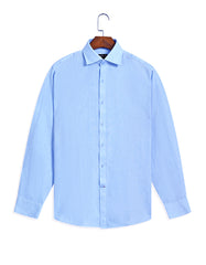 Sky Plain Tailored Smart Fit Linen Shirt