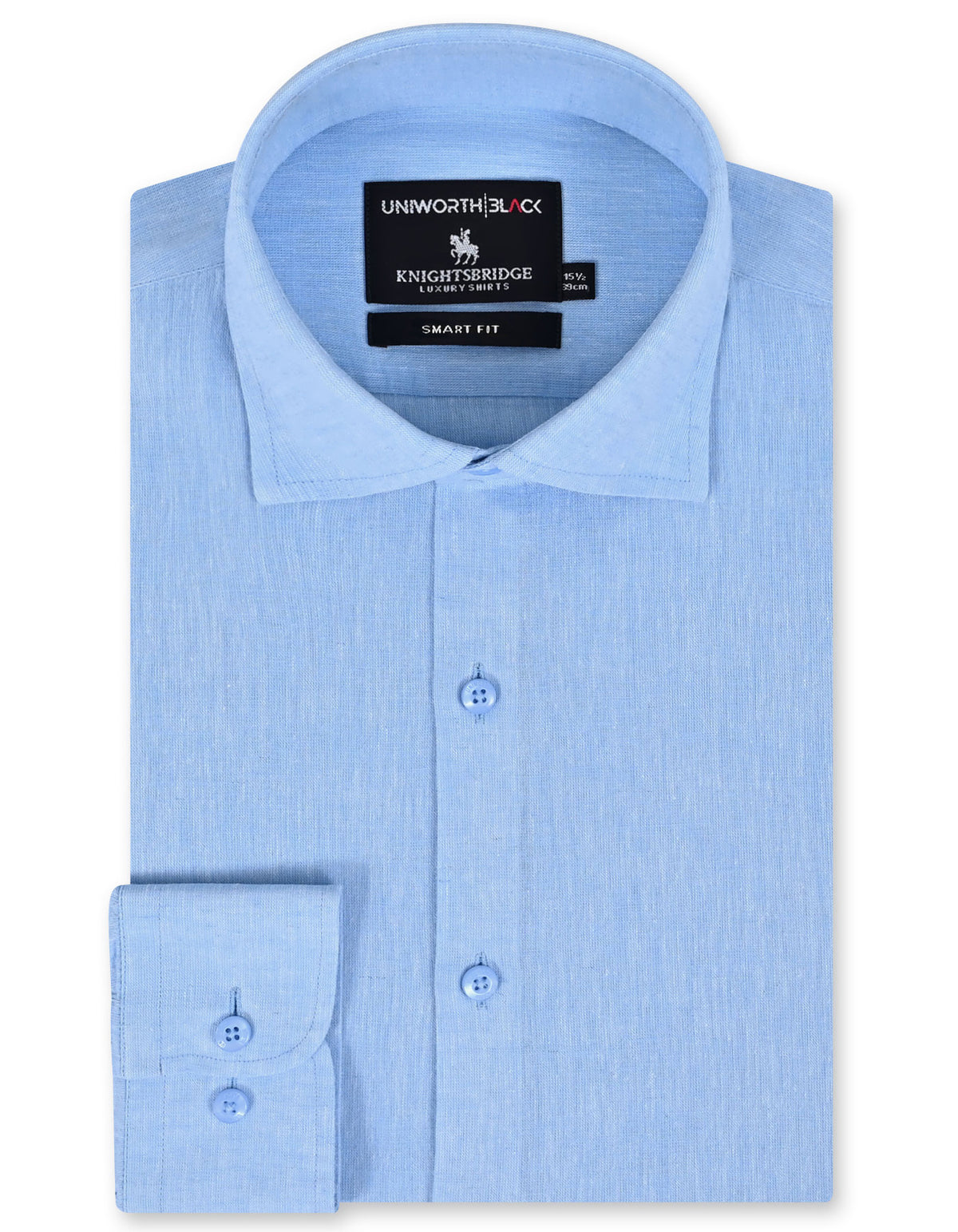 Sky Plain Tailored Smart Fit Linen Shirt