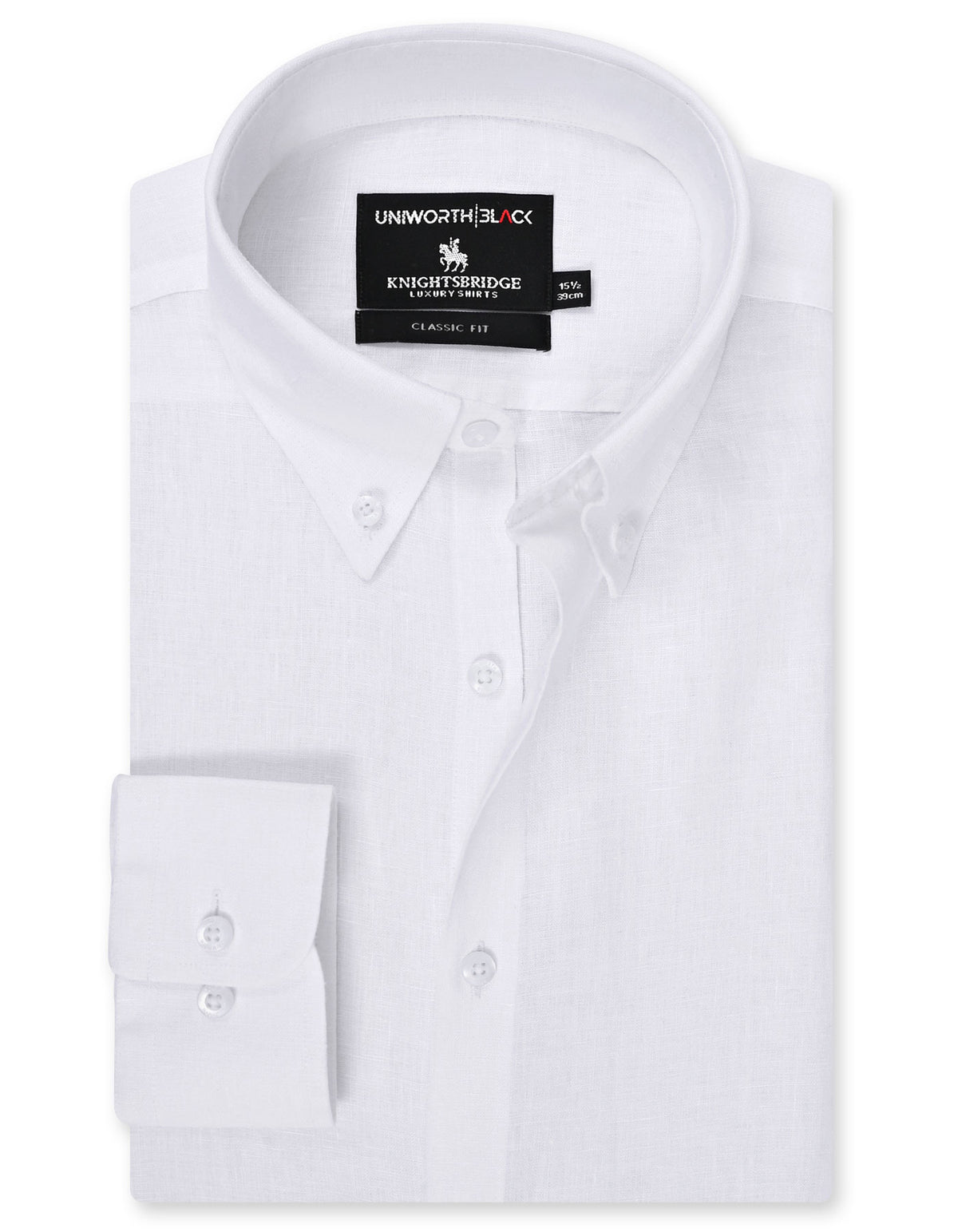 White Plain Classic Fit Linen Shirt