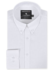White Plain Tailored Smart Fit Linen Shirt