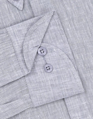 Plain L Grey Classic Fit Shirt FS2416-3RF-15.5