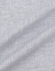 L Grey Plain Tailored Smart Fit Linen Shirt