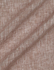 L Brown Plain Classic Fit Linen Shirt