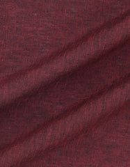 Maroon Plain Tailored Smart Fit Linen Shirt