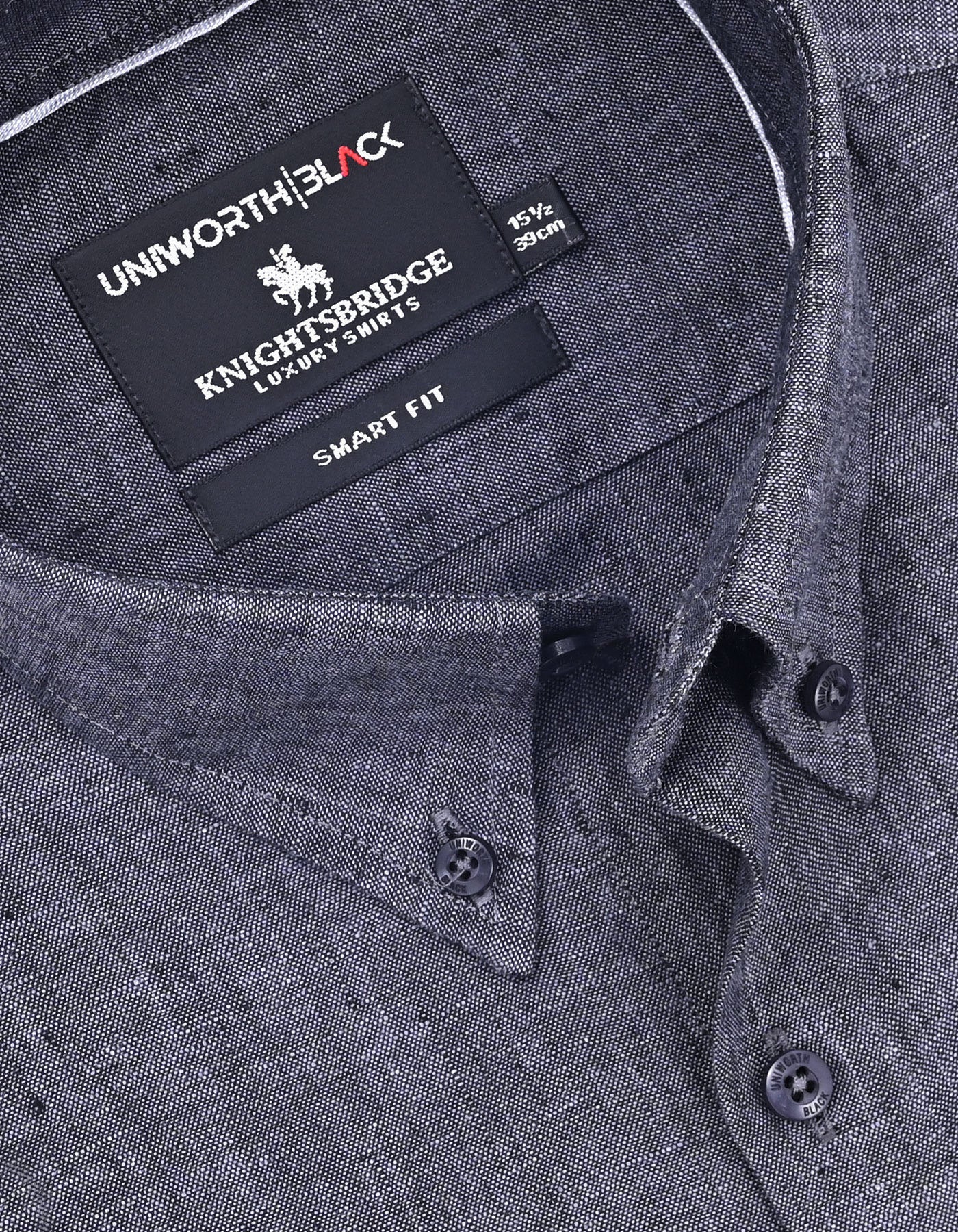Plain D Grey Tailored Smart Fit Shirt FS2425-3SF-15