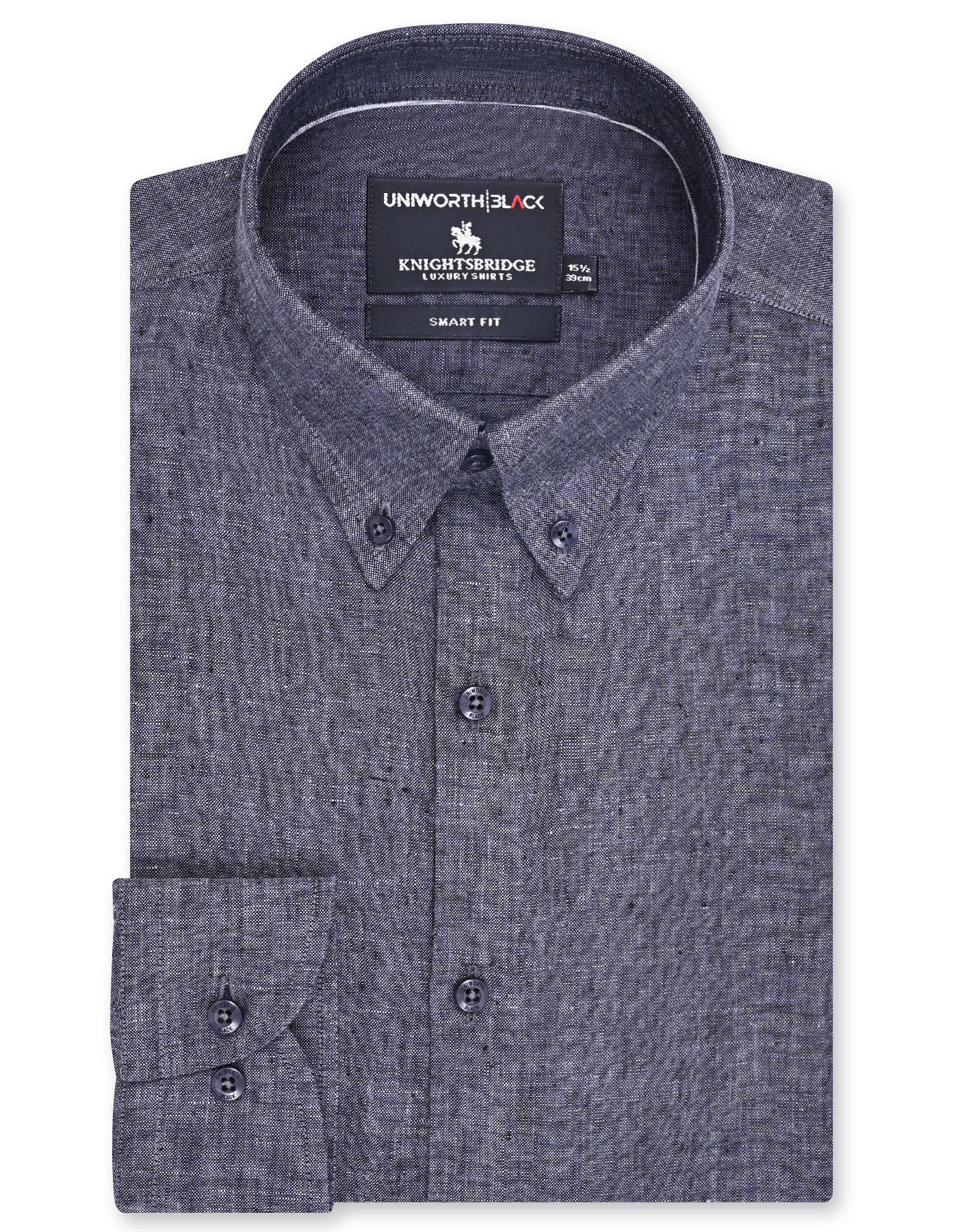 Plain D Grey Tailored Smart Fit Shirt FS2425-3SF-14.5