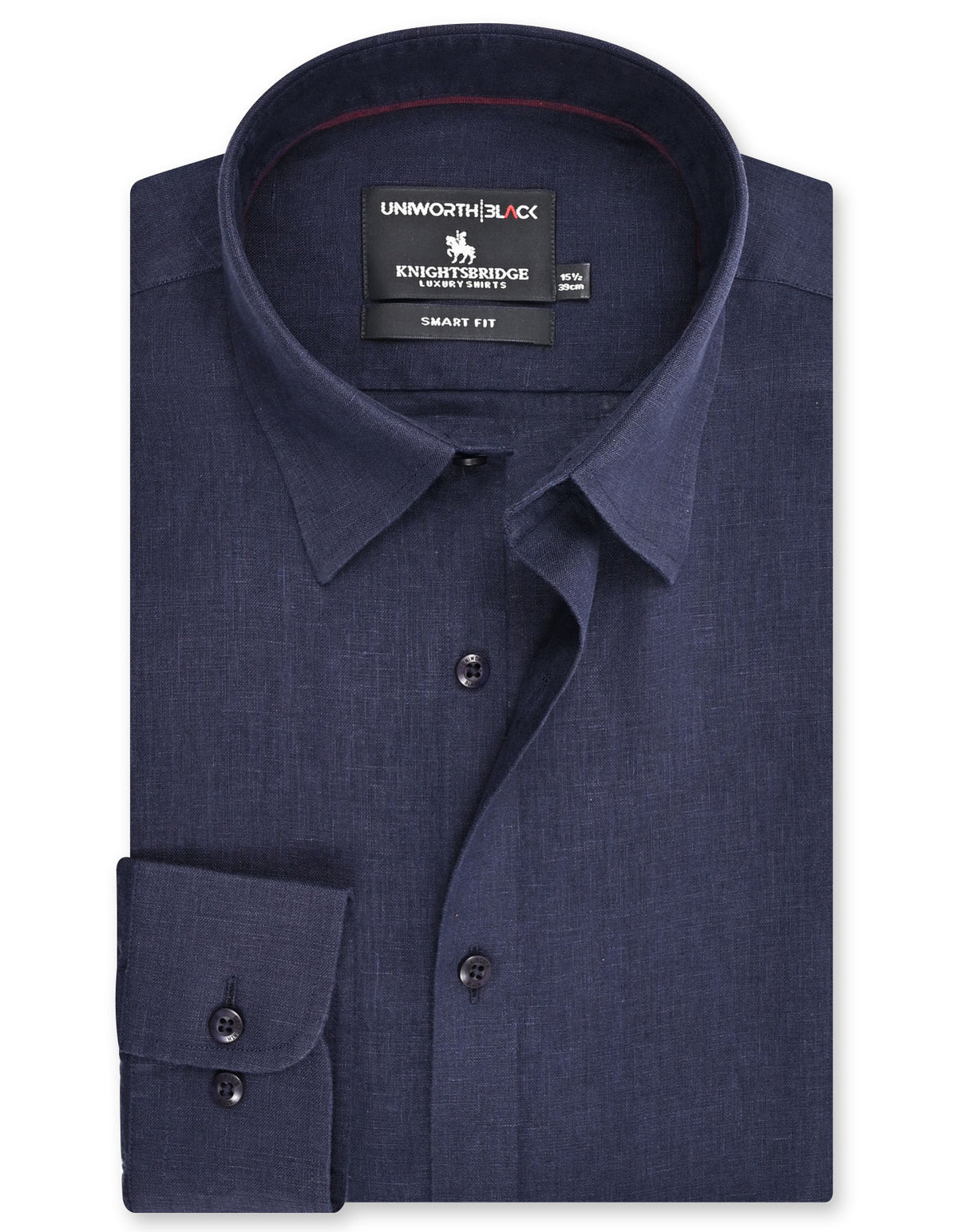 Plain Navy Tailored Smart Fit Shirt FS2426-1SF-14.5