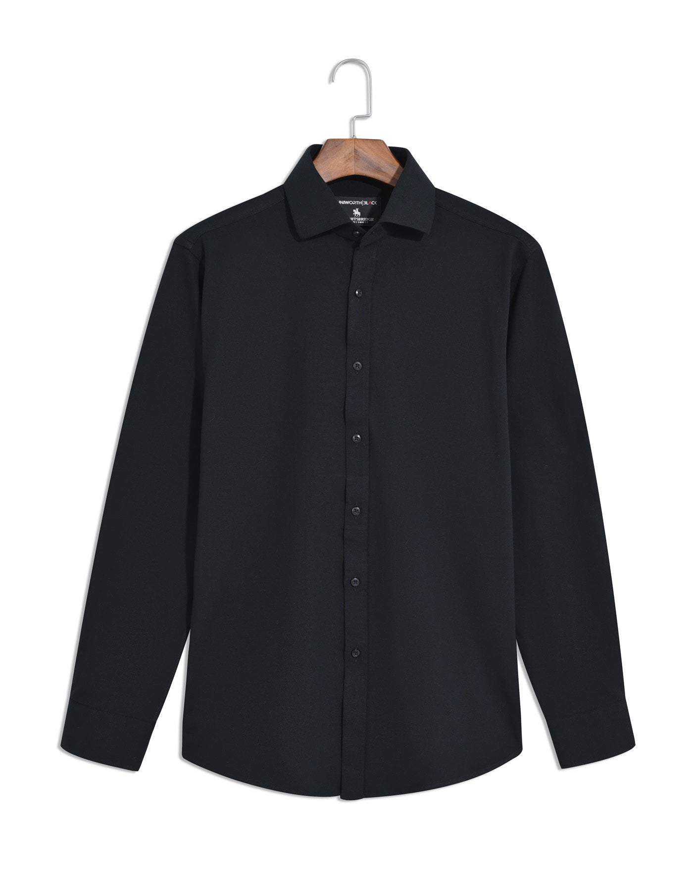 Plain Black Classic Fit Shirt FS26RF-15.5