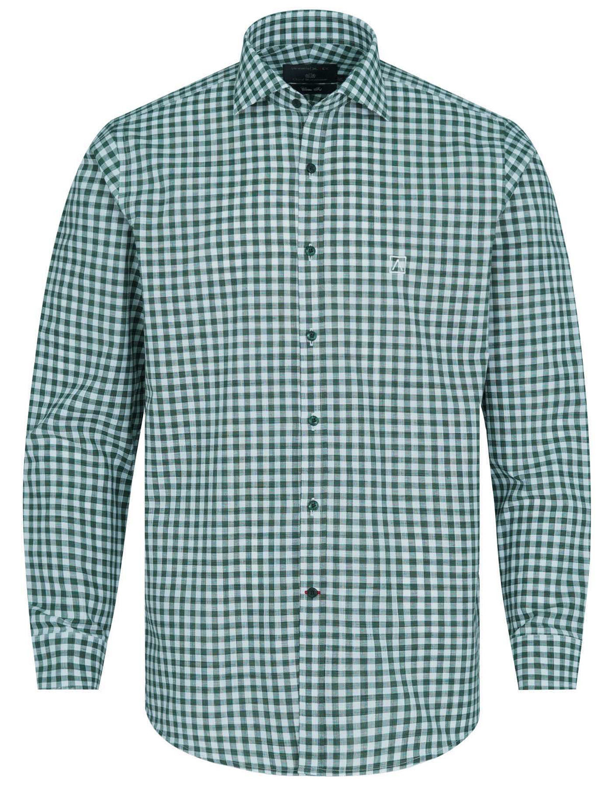 Check White/Green Classic Fit Shirt FS2709-1RF-14.5