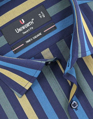 Stripe Navy/Olive Tailored Smart Fit Shirt FS2712-1SF-15