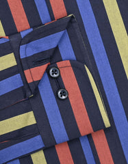 Stripe Navy/Red Tailored Smart Fit Shirt FS2713SF-15.5