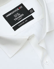 Plain Off White Classic Fit Shirt FS2715-4RF-15