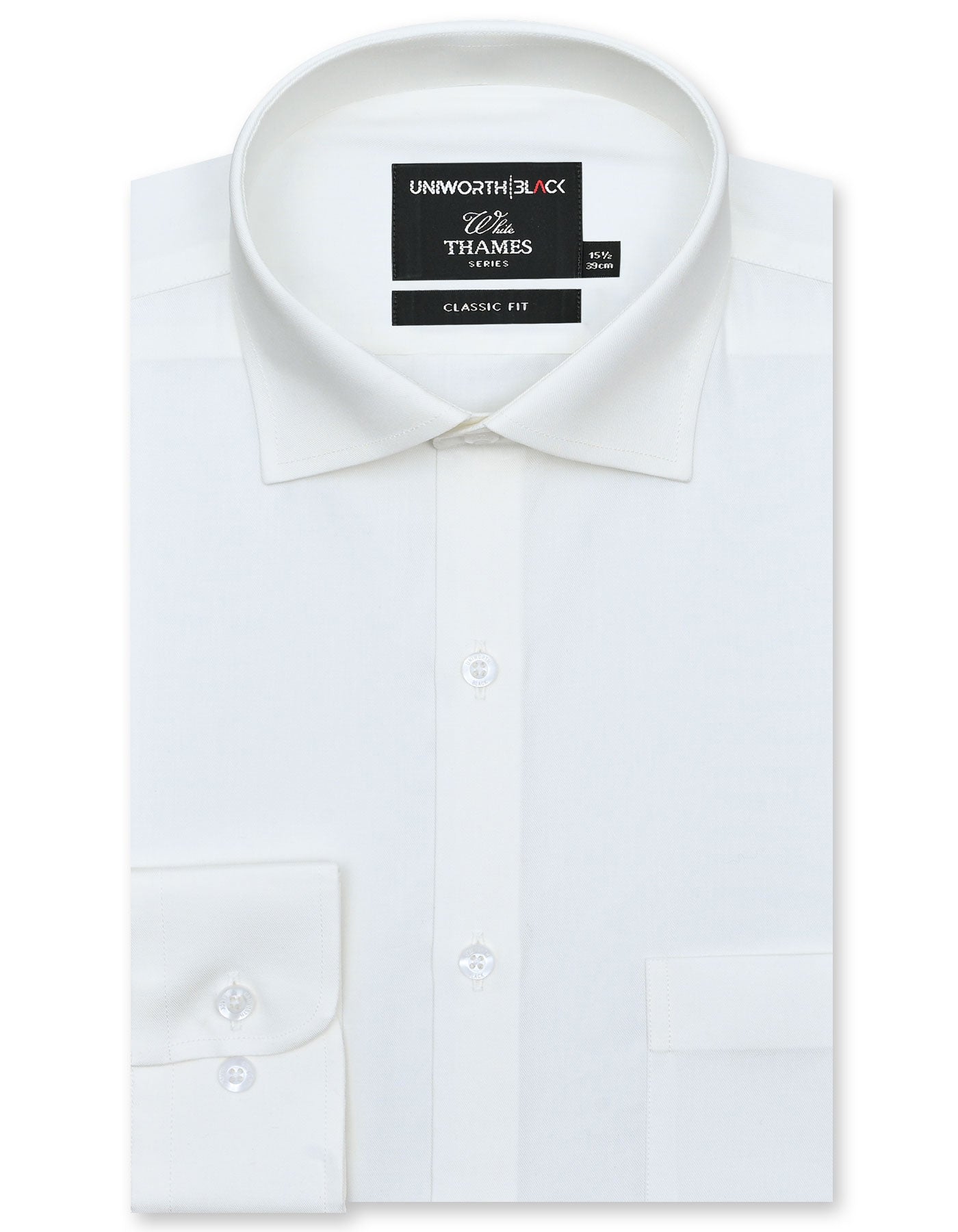 Plain Off White Classic Fit Shirt FS2715-4RF-14.5