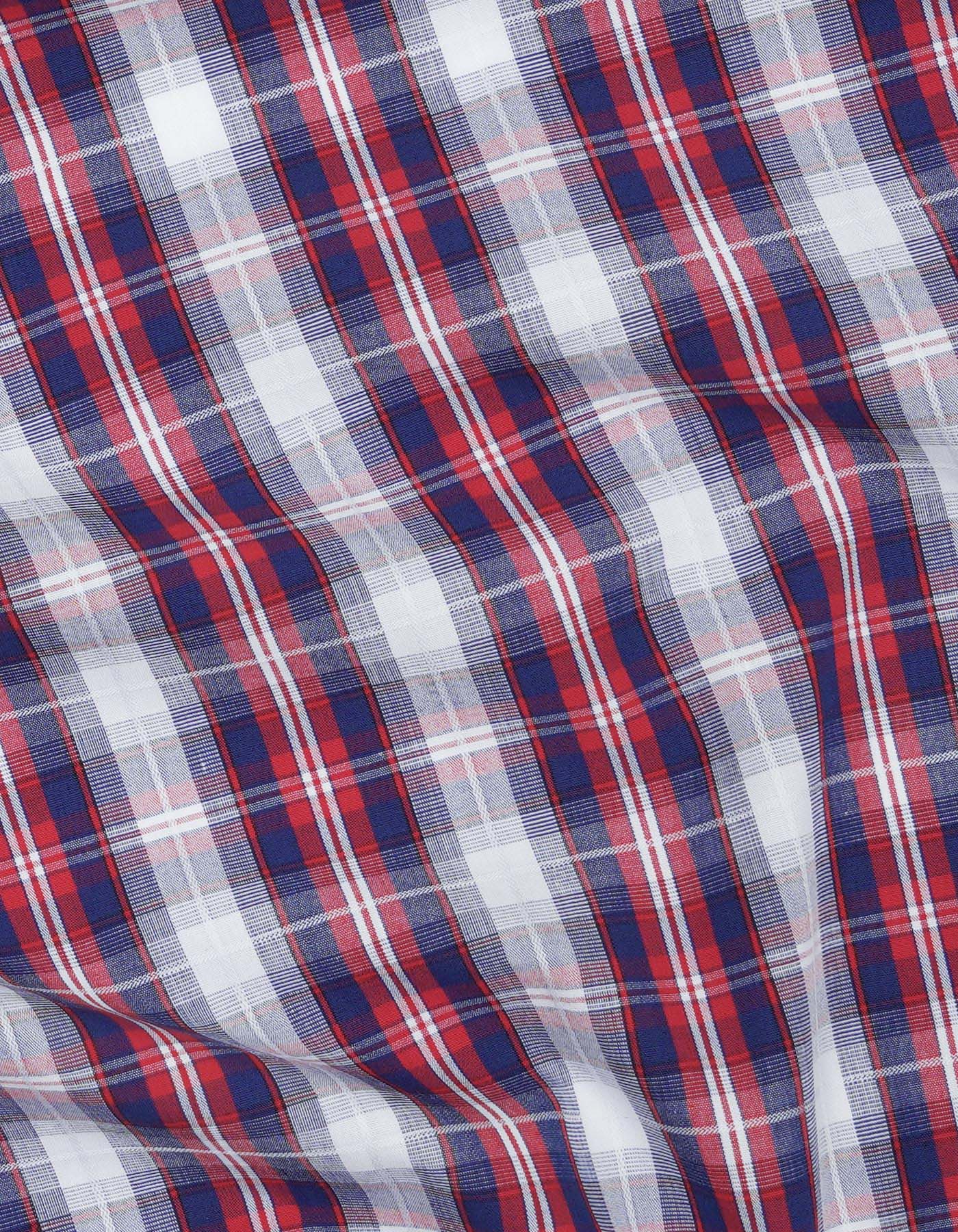 Check Blue/Red Classic Fit Shirt FS2718RF-16