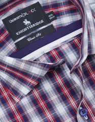 Check Blue/Red Classic Fit Shirt FS2718RF-15