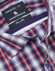 Check Blue/Red Tailored Smart Fit Shirt FS2718SF-15