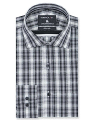 Check White/Black Tailored Smart Fit Shirt FS2720-1SF-14.5