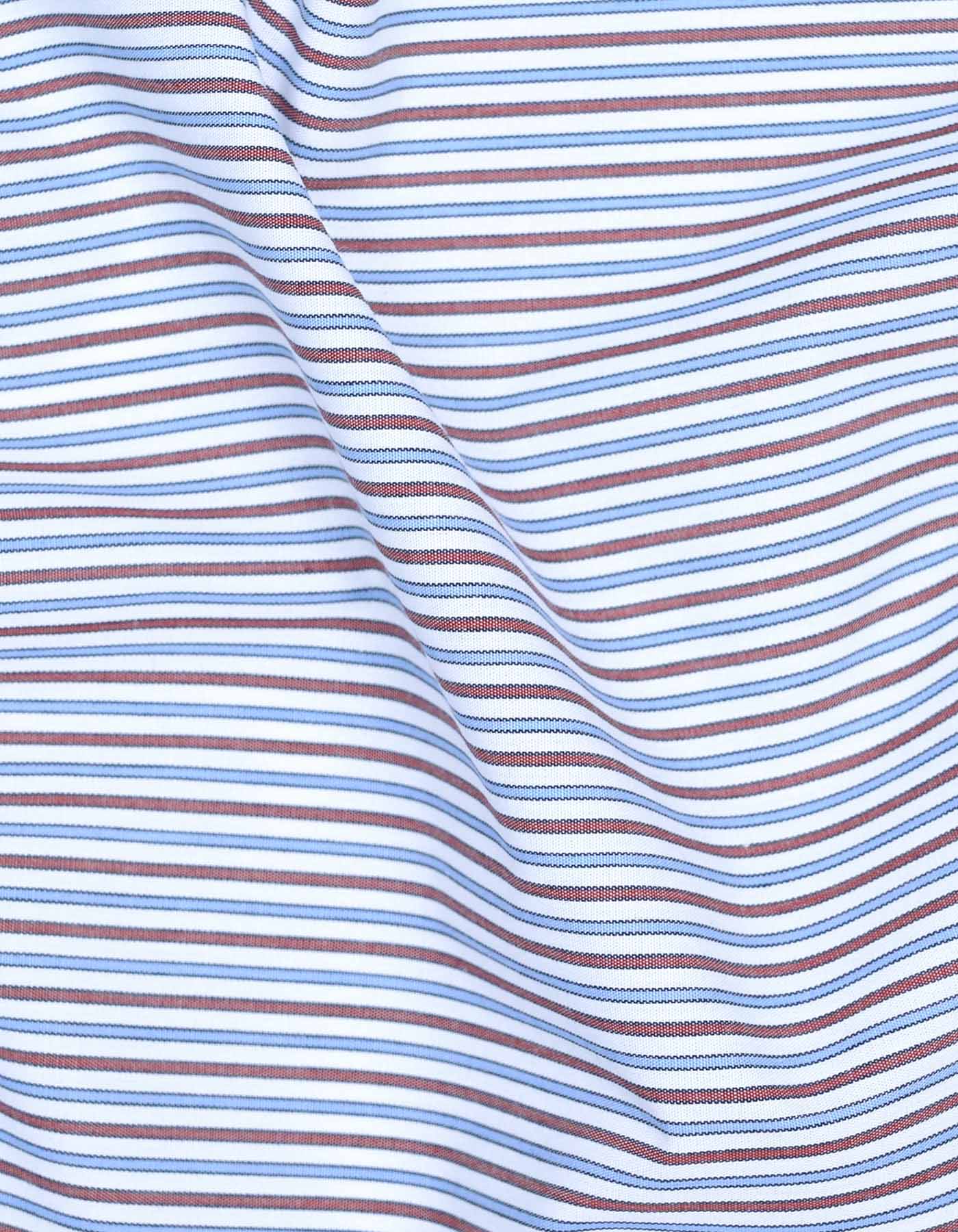 Stripe Maroon Tailored Smart Fit Shirt FS2720-2SF-16