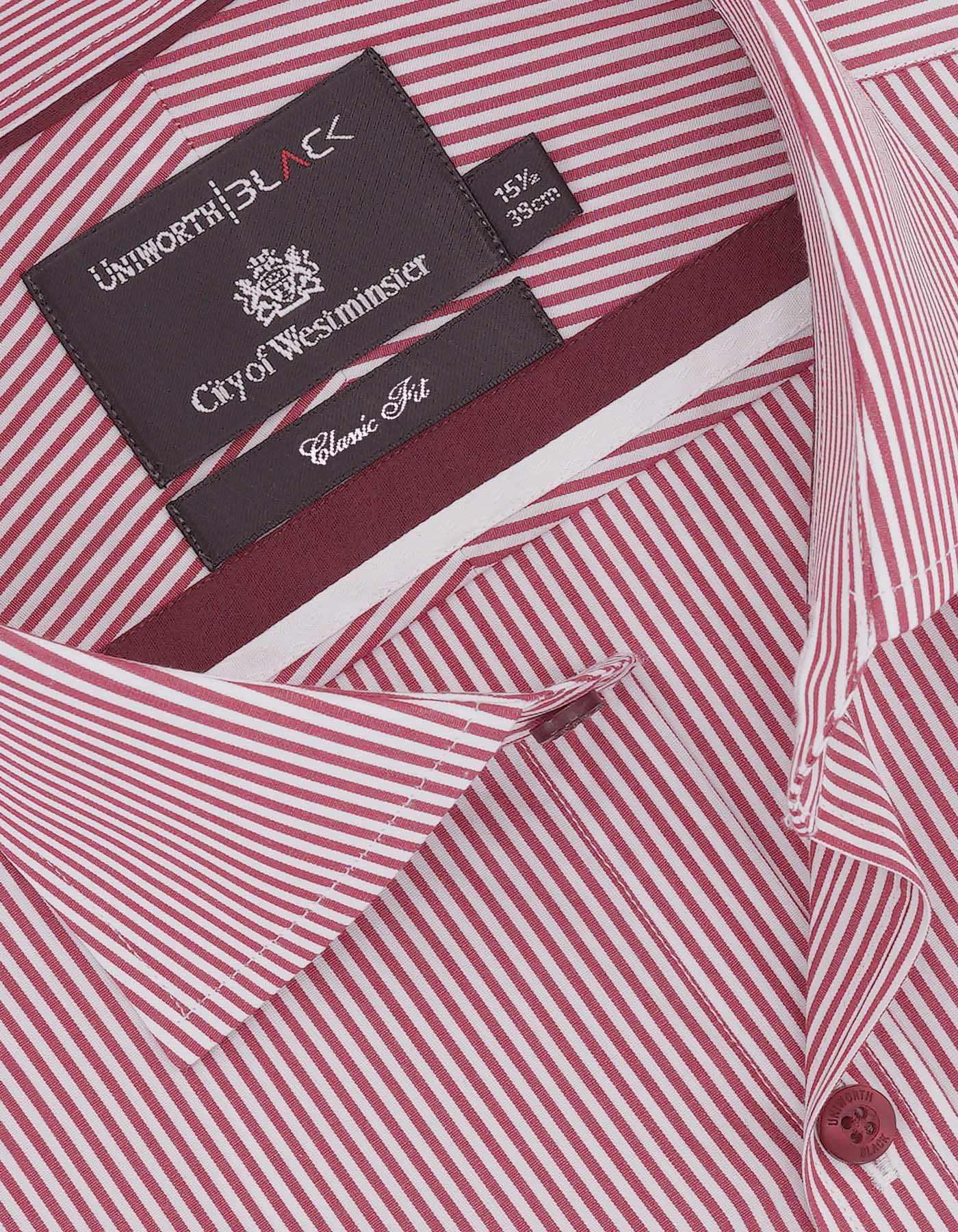 Stripe White/Red Classic Fit Shirt FS2720RF-15