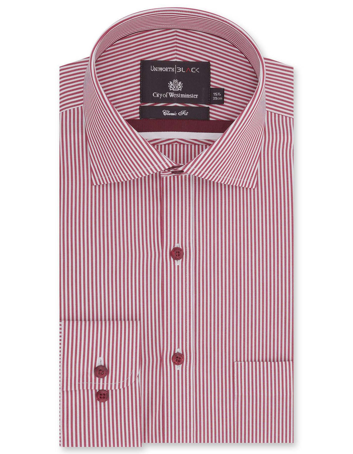 Stripe White/Red Classic Fit Shirt FS2720RF-14.5