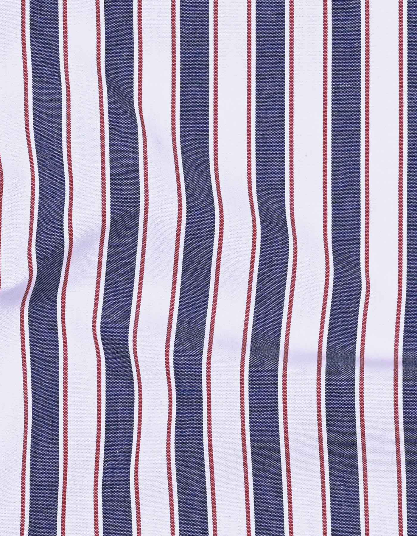Stripe Maroon Classic Fit Shirt FS2722-2RF-16