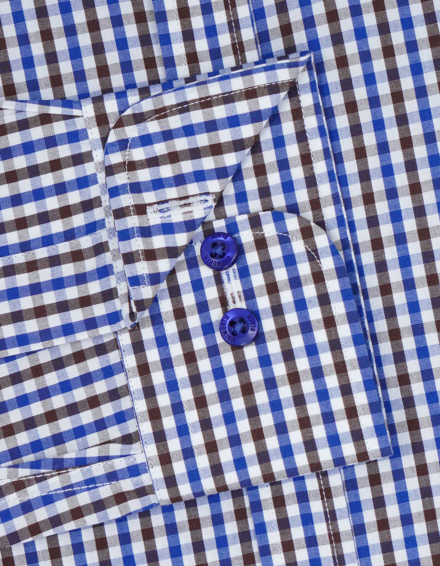 Check White/Royal Blue Classic Fit Shirt FS2724-1RF-15.5