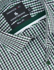 Check White/Green Classic Fit Shirt FS2725-1RF-15
