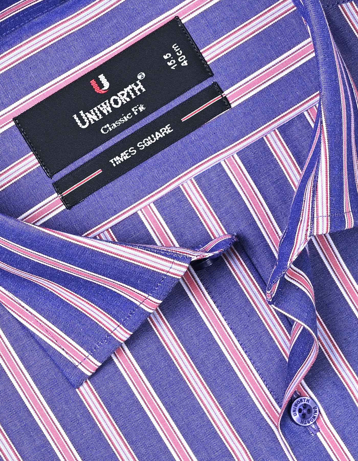Stripe Purple Classic Fit Shirt FS2725-2RF-15