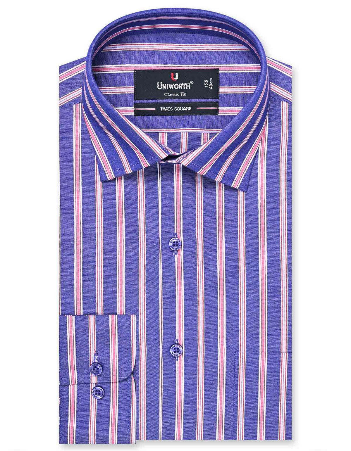 Stripe Purple Classic Fit Shirt FS2725-2RF-14.5