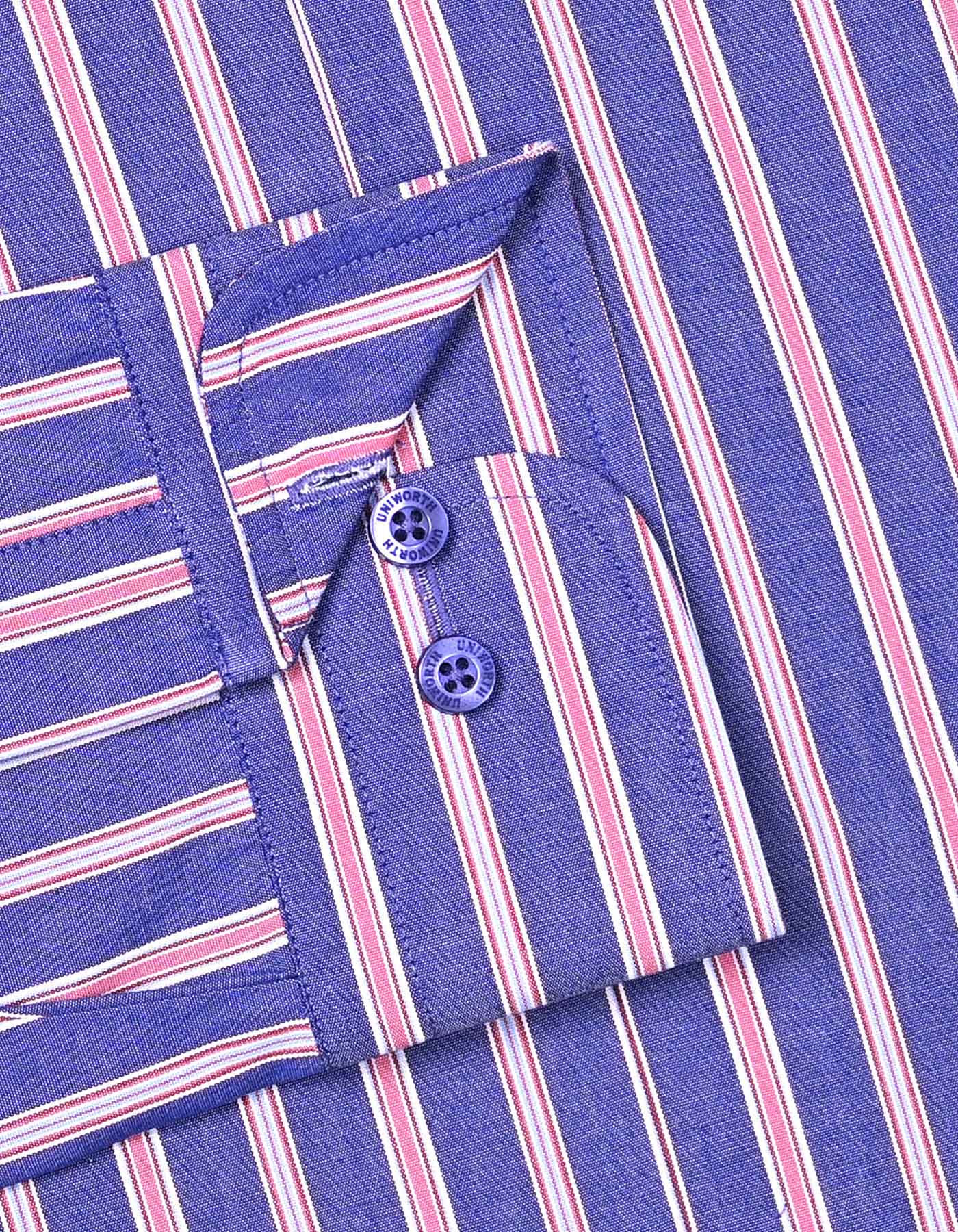 Stripe Purple Tailored Smart Fit Shirt FS2725-2SF-15.5