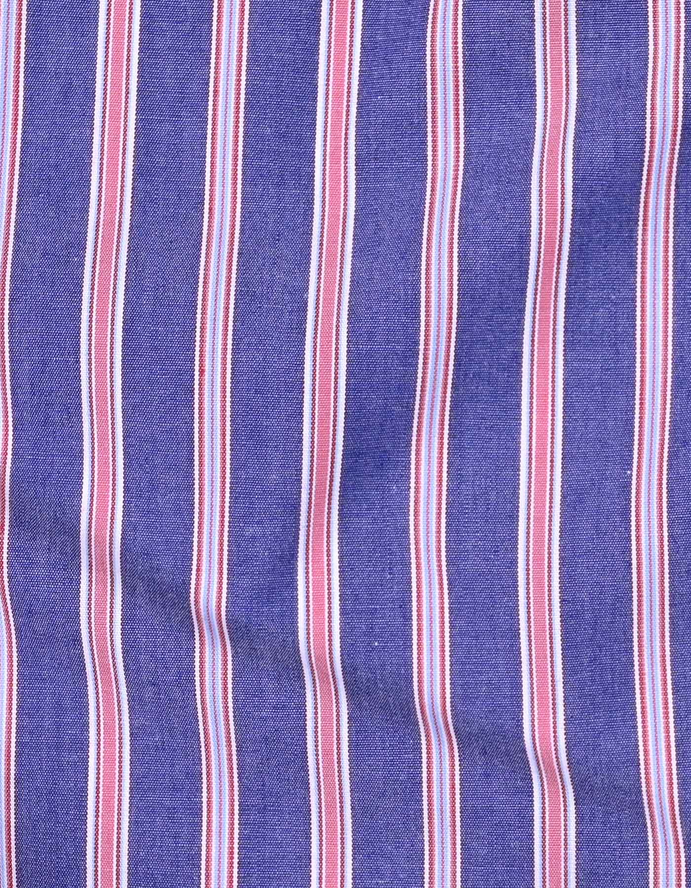 Stripe Purple Tailored Smart Fit Shirt FS2725-2SF-16