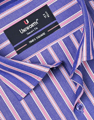Stripe Purple Tailored Smart Fit Shirt FS2725-2SF-15