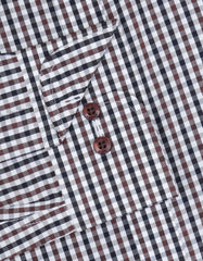 Check White/Brown Classic Fit Shirt FS2726-1RF-15.5